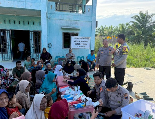 Polri Hadir Menyentuh dari Pintu ke Pintu Layanan Kesehatan dan Home Visit Ringankan Derita Warga Terdampak Banjir Aceh Tamiang