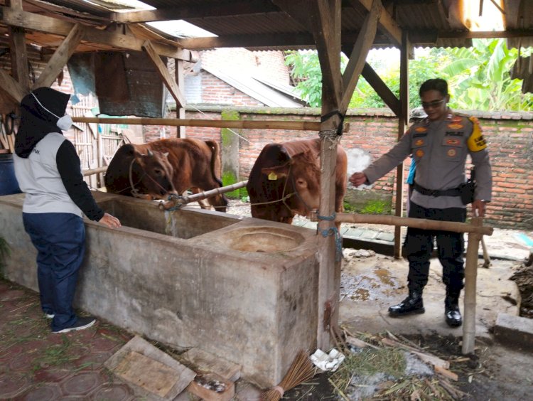 Kanit Binmas Polsek Krembung Silaturahmi Kamtibmas dan Koordinasi Ketahanan Pangan