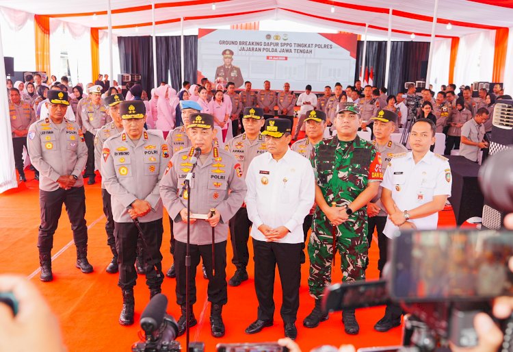Kapolri Groundbreaking 24 SPPG Jateng, Dukung Penuh Program MBG